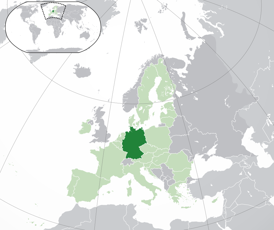 Germany's location in Europe