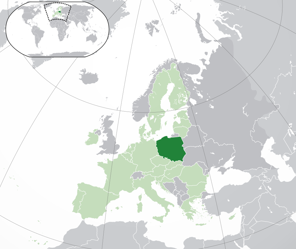 Lage von Polen in Europa